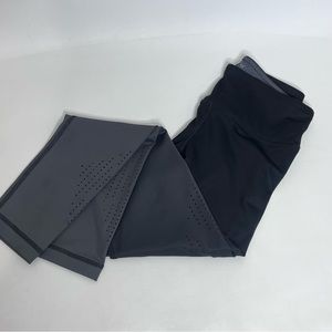 VINA Ombré Black Gray Perforated laser cutout Leggings